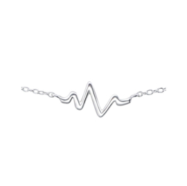 Sterling Silver Heartbeat Bracelet / Armband