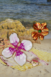 Roze Viooltje Bedel - Gold Plated