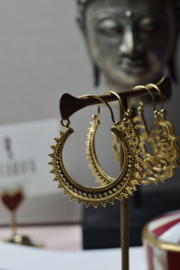 Dotted Boho Hoops Brass