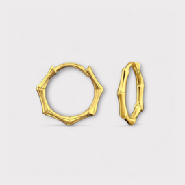 Bamboo Hoops Gold Vermeil