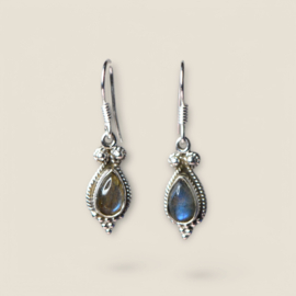 Labradorite Earrings Sterling Silver