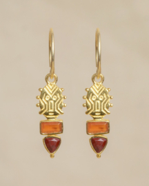 Komi Red Agate Gold Vermeil Earrings / Muja Juma