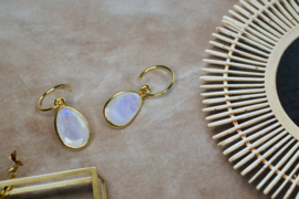 Moonstone Drop Gold Vermeil Earrings / Muja Juma