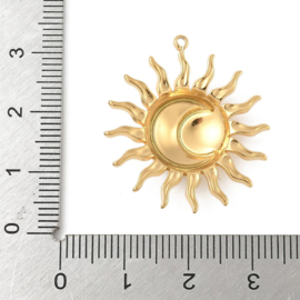 Zon & Maan Bedel RVS Gold Plated