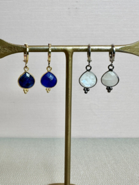 Moonstone Silver Plated Earrings / Edelsteen Oorbellen