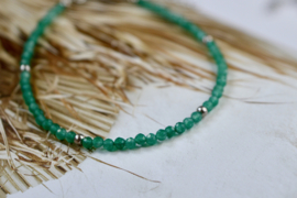 Green Onyx Bracelet Sterling Silver