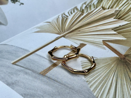 Bamboo Hoops Gold Vermeil