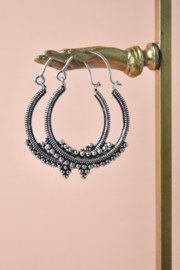 Dotted Indian Hoops - Brass