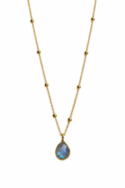 Labradorite Rani Drops Necklace – Gold Plated