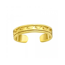 Waves Toe Ring Gold Vermeil