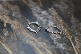 Filigree V Hoops Sterling Silver