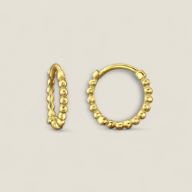 Dotted Hoops Gold Vermeil