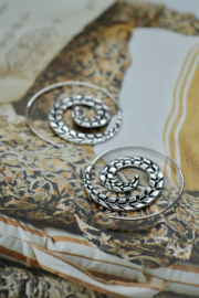 Leaf Spiral Earrings Brass