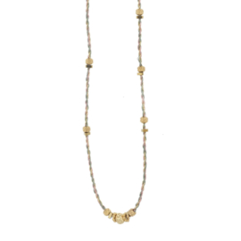 Golden Beads Cord Necklace