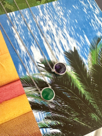 Amethist Zane Ketting - Sterling Zilver