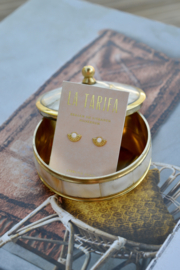Ethnic Opal Earstuds Gold Vermeil