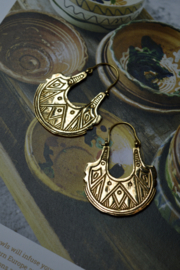 African Tribe Hoops Brass