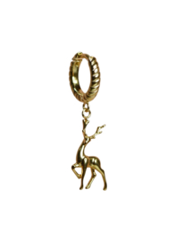 Oh Deer Single Hoop - Gold Plated
