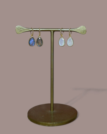 Moonstone Drop Gold Vermeil Earrings / Muja Juma