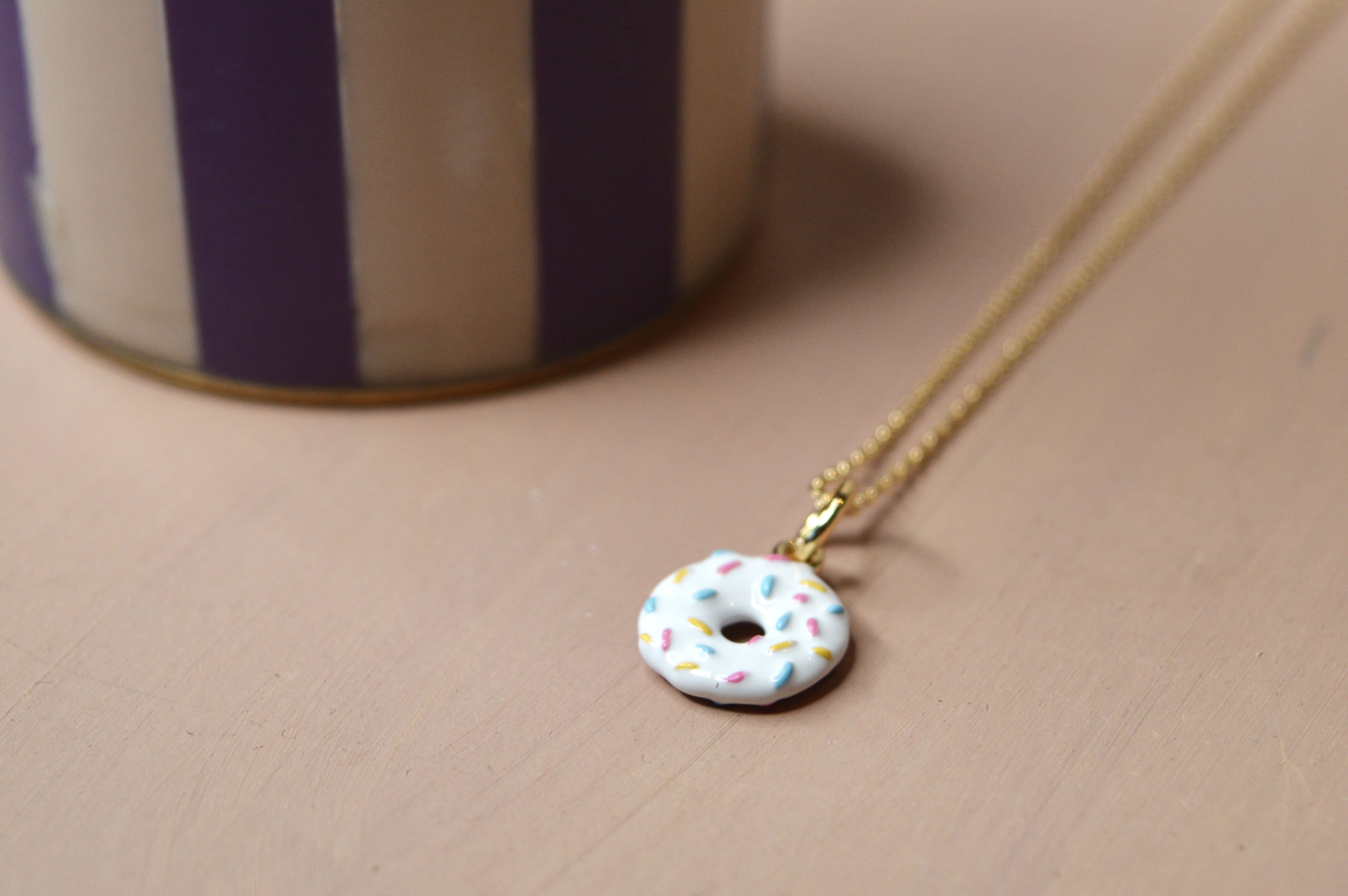 Donut Necklace Gold Plated