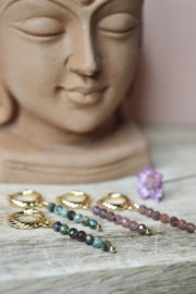 Turkoois  Oorbellen - Gold Plated