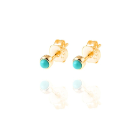Turquoise Gold Vermeil Studs