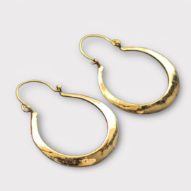 Boho Hoop Earrings Brass