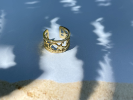 Moon & Stars Earcuff Gold Vermeil
