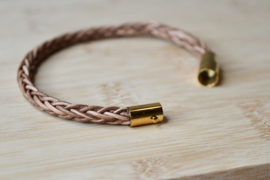 Kaveri Braid Leather Bracelet Vintage Brown