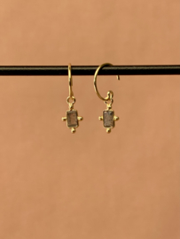 Labradorite 4-Dots Gold Vermeil Earrings/ Muja Juma