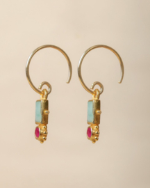 Guarani Amazonite Gold Vermeil Earrings / Muja Juma