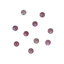 Rhodoniet Facet Coin Kralen (10 pcs)