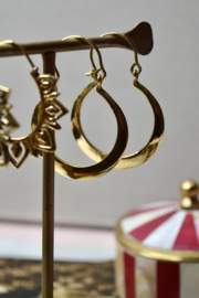 Boho Hoop Earrings Brass