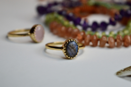 Inaya Labradorite Ring Gold Vermeil