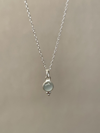 Small Dots Gemstone Pendant Silver Silver
