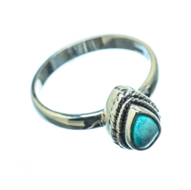 Turquoise Ring Sterling Silver 18.25