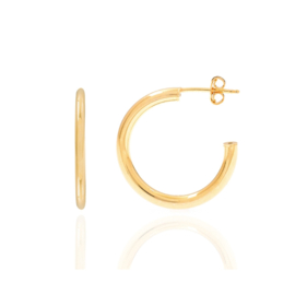 Hoop Studs Gold Vermeil 19mm Oorstekers