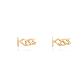 Kiss Studs Gold Vermeil Oorstekers