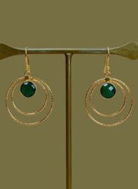 Emerald Mati Oorbellen - Gold Plated