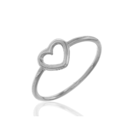 Open Heart Ring Sterling Silver