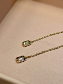 Labradorite Gold Vermeil Ear Chains / Muja Juma