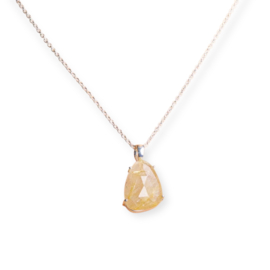 Ritulated Quartz Necklace Sterling Silver