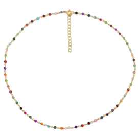 Multi Stone Harmonic Necklace Gold Vermeil