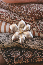 Witte Bloesem Bedel -  RVS Gold Plated