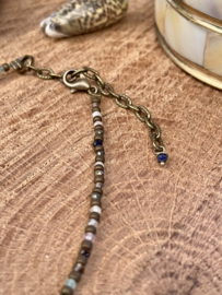 Mixed Gems Anklet Bronze Enkelbandje