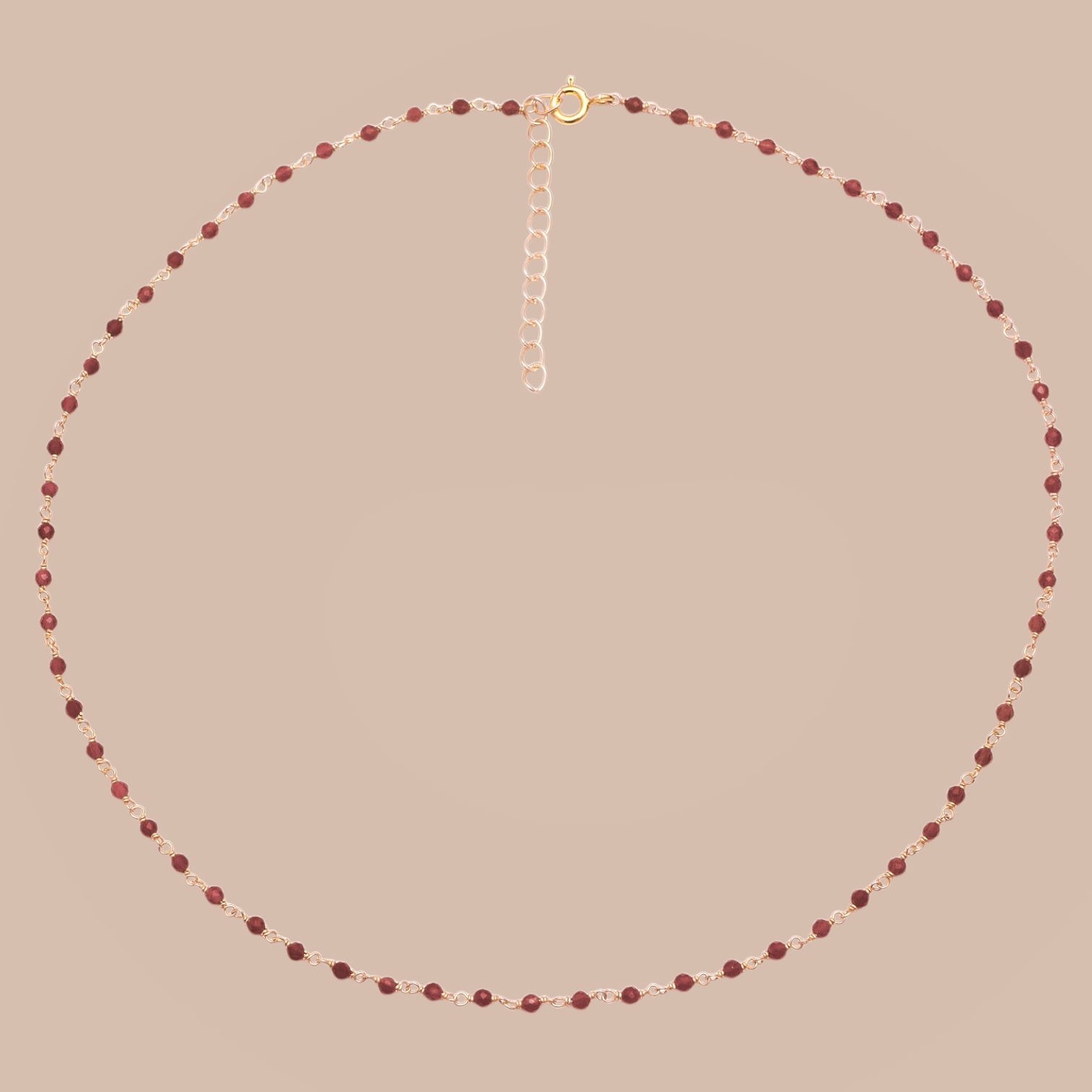 Garnet Harmonic Necklace Gold Vermeil