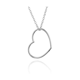 Heart Necklace Sterling Silver