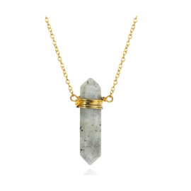 Bullet Labradorite Gold Vermeil Necklace