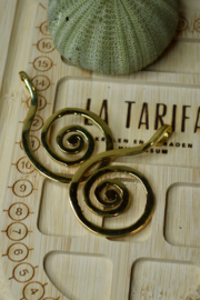 Large Spiral Pendant Brass