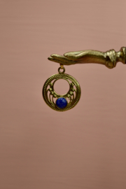 Lapis Lazuli Boho  Hanger - Brass